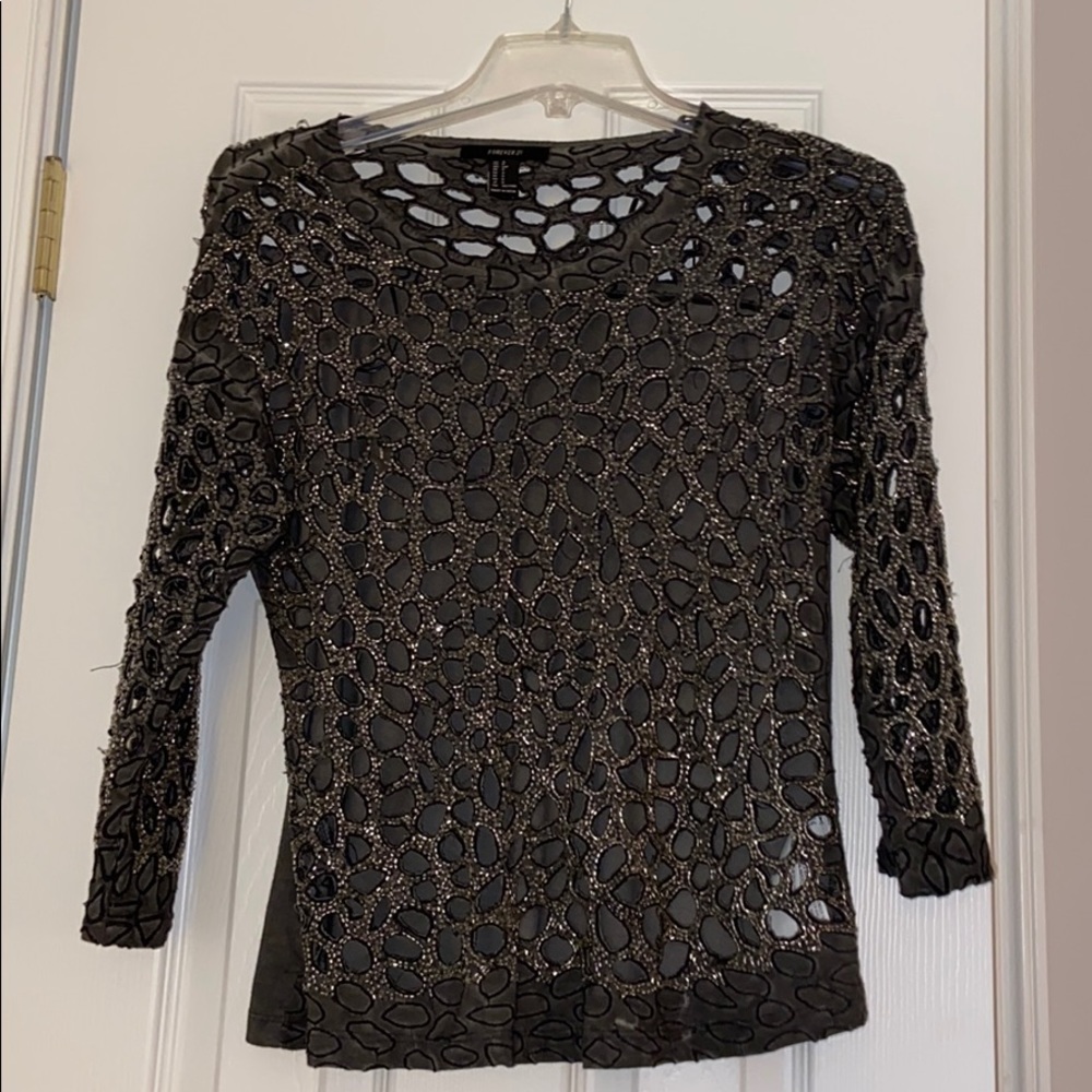 Beaded cut out top
